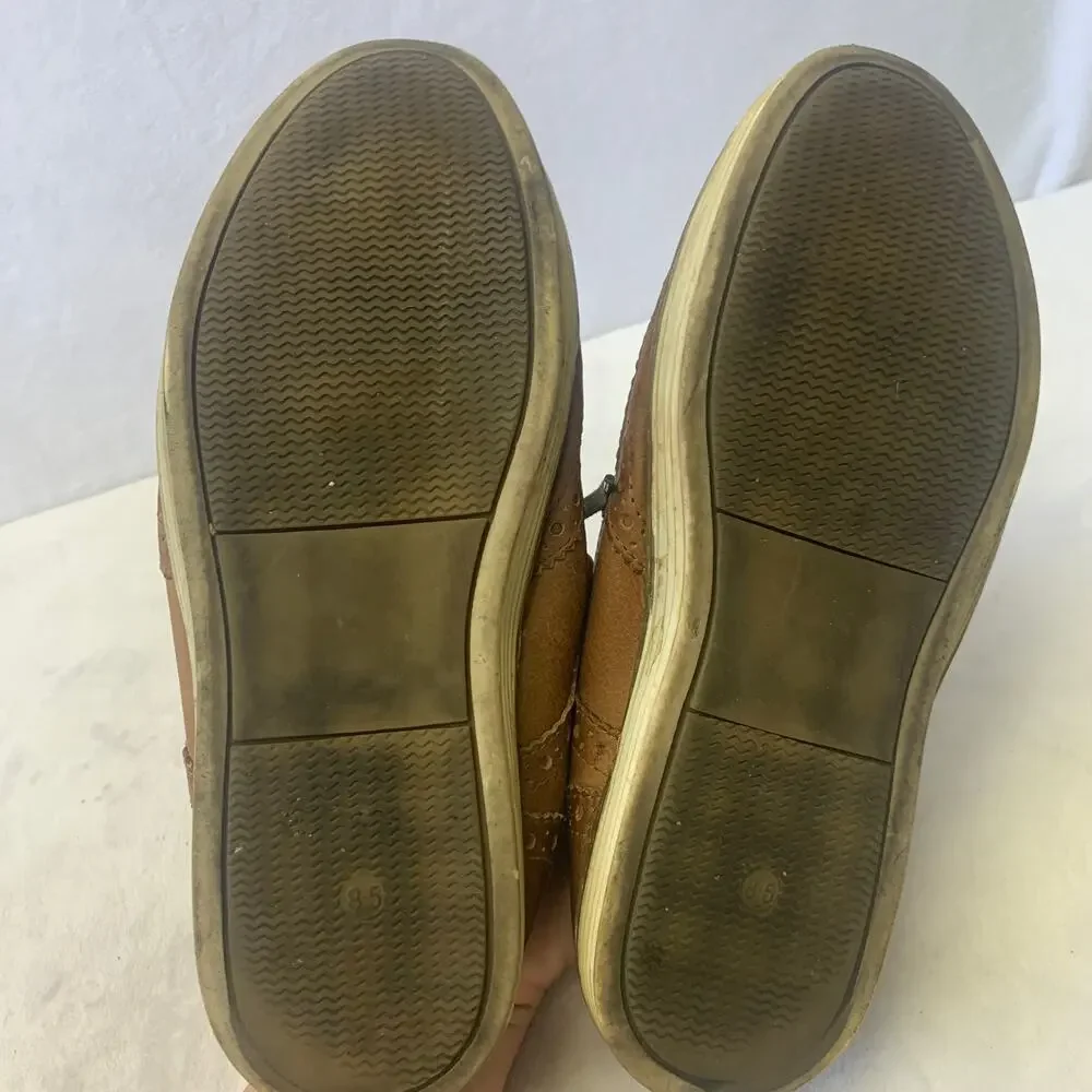 Roan Bed Stu Mens 8.5 Brown Leather Oxford WingTip Brogue Casual Dress Shoes